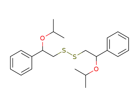 Molecular Structure of 130258-42-3 (Disulfide, bis[2-(1-methylethoxy)-2-phenylethyl])