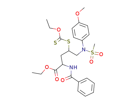 2-benzoylamino-4-ethoxythiocarbonylsulfanyl-5-[methanesulfonyl-(4-methoxy-phenyl)-amino]-pentanoic acid ethyl ester