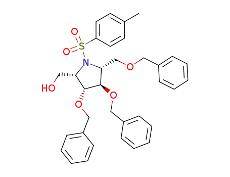 2-Pyrrolidinemethanol,
1-[(4-methylphenyl)sulfonyl]-3,4-bis(phenylmethoxy)-5-[(phenylmethoxy)
methyl]-, (2S,3R,4R,5R)-