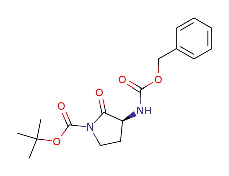 1-Pyrrolidinecarboxylic acid,
2-oxo-3-[[(phenylmethoxy)carbonyl]amino]-, 1,1-dimethylethyl ester,
(3S)-
