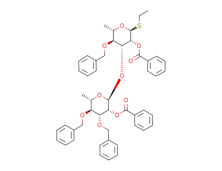 ethyl (2-O-benzoyl-3,4-di-O-benzyl-α-L-rhamnopyranosyl)-(1->3)-2-O-benzoyl-4-O-benzyl-1-thio-α-L-rhamnopyranoside