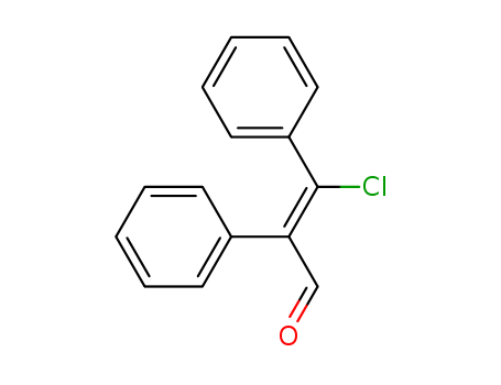Molecular Structure of 19881-68-6 (Benzeneacetaldehyde, a-(chlorophenylmethylene)-, (Z)-)