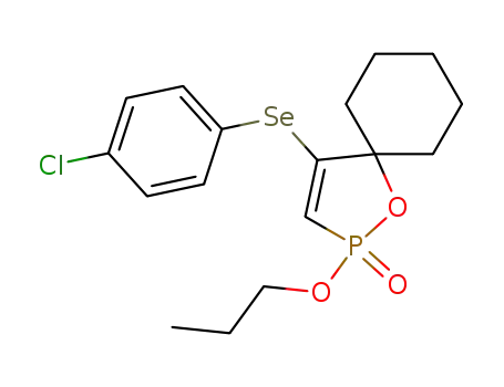 1-Oxa-2-phosphaspiro[4.5]dec-3-ene,
4-[(4-chlorophenyl)seleno]-2-propoxy-, 2-oxide