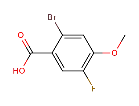 Molecular Structure of 64695-99-4 (Benzoic acid, 2-bromo-5-fluoro-4-methoxy-)