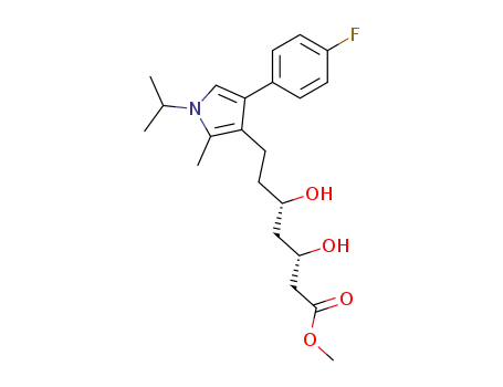 methyl 3(RS),5(SR)-dihydroxy-7-<1-isopropyl-2-methyl-4-(4-fluorophenyl)-1H-pyrrol-3-yl>heptanoate