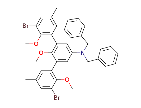 [1,1':3',1''-Terphenyl]-5'-amine,
3,3''-dibromo-2,2',2''-trimethoxy-5,5''-dimethyl-N,N-bis(phenylmethyl)-