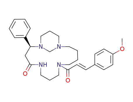 (+)-(S)-9-[(E)-3-(4-methoxyphenyl)prop-2-enoyl]-2-phenyl-1,5,9,14-tetraazabicyclo[12.3.1]octadecan-4-one