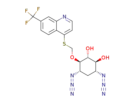 (1S,2R,3R,4S,6R)-4,6-Diazido-3-(7-trifluoromethyl-quinolin-4-ylsulfanylmethoxy)-cyclohexane-1,2-diol