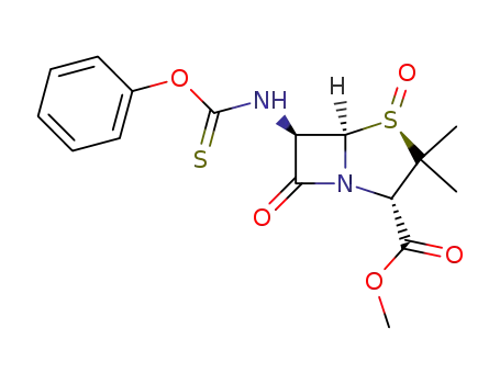 (2S,4S,5R,6R)-3,3-Dimethyl-4,7-dioxo-6-phenoxythiocarbonylamino-4λ<sup>4</sup>-thia-1-aza-bicyclo[3.2.0]heptane-2-carboxylic acid methyl ester