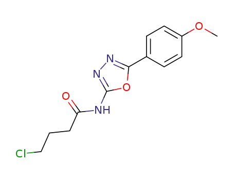 Molecular Structure of 89757-64-2 (Butanamide, 4-chloro-N-[5-(4-methoxyphenyl)-1,3,4-oxadiazol-2-yl]-)