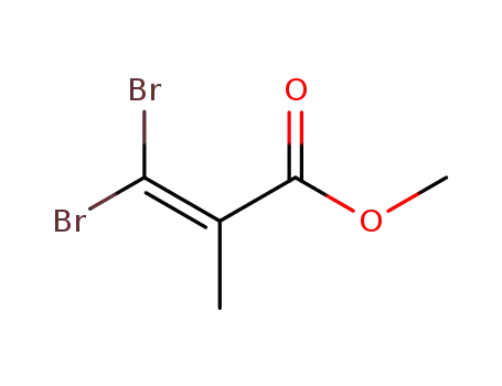 Molecular Structure of 632358-71-5 (2-Propenoic acid, 3,3-dibromo-2-methyl-, methyl ester)