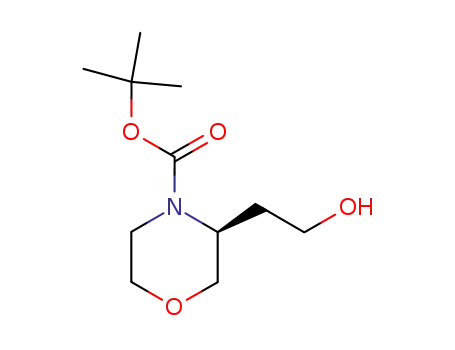 Molecular Structure of 813433-76-0 ((S)-N-Boc-Morpholine-3-acetic acid)