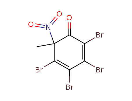 Molecular Structure of 84202-72-2 (2,4-Cyclohexadien-1-one, 2,3,4,5-tetrabromo-6-methyl-6-nitro-)