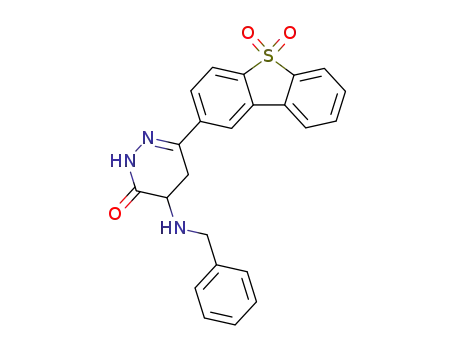 Molecular Structure of 479480-27-8 (4-benzylamino-6-(5,5-dioxodibenzothiophen-2-yl)-2,3,4,5-tetrahydropyridazin-3-one)