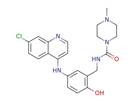7-chloro-4-<α-<N-<(4-methyl-1-piperazinyl)carbonyl>amino>-4-hydroxy-m-toluidino>quinoline