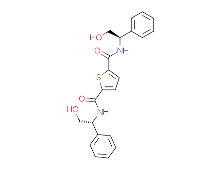 Molecular Structure of 420783-00-2 (2,5-Thiophenedicarboxamide, N,N'-bis[(1R)-2-hydroxy-1-phenylethyl]-)