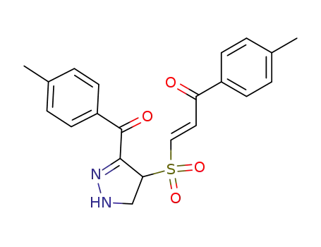Molecular Structure of 648891-55-8 (2-Propen-1-one,
3-[[4,5-dihydro-3-(4-methylbenzoyl)-1H-pyrazol-4-yl]sulfonyl]-1-(4-methyl
phenyl)-, (2E)-)