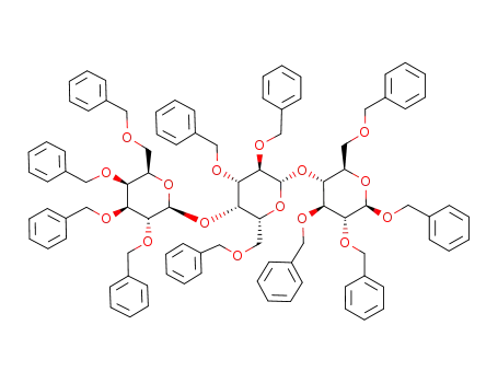 benzyl O-(2,3,4,6-tetra-O-benzyl-β-D-galactopyranosyl)-(1-4)-O-(2,3,6-tri-O-benzyl-β-D-galactopyranosyl)-(1-4)-2,3,6-tri-O-benzyl-β-D-glucopyranoside