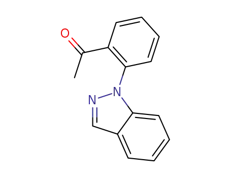 Molecular Structure of 138479-43-3 (Ethanone, 1-[2-(1H-indazol-1-yl)phenyl]-)
