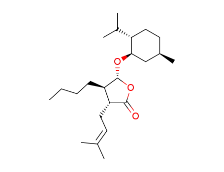 (3R,4R,5R)-4-butyl-5-(l-menthyloxy)-3-(3-methylbut-2-enyl)dihydro-2-furanone