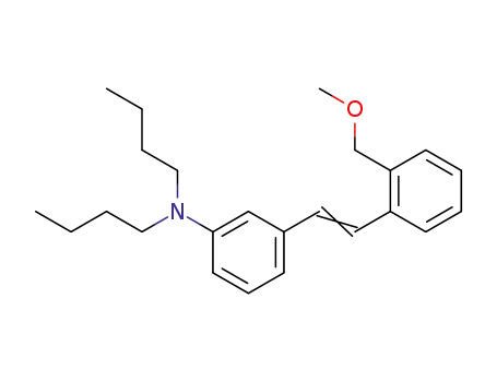 Molecular Structure of 636580-63-7 (Benzenamine, N,N-dibutyl-3-[2-[2-(methoxymethyl)phenyl]ethenyl]-)