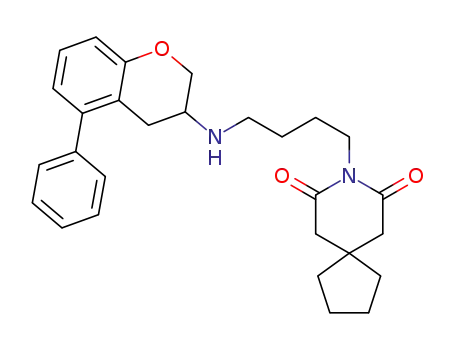 8-[N-(5-phenyl-3,4-dihydro-2H-1-benzopyran-3-yl)aminobutyl]-8-azaspiro[4,5]decane-7,9-dione