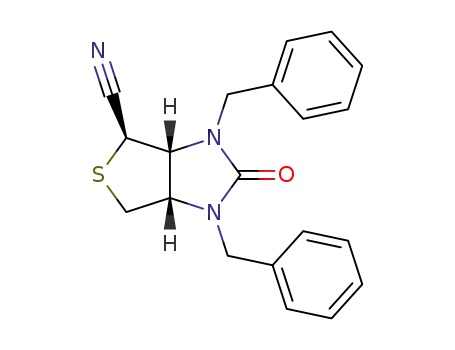 (3aα,4α,6aα)-1,3-dibenzyl-4-cyanohexahydro-1H-thieno<3,4-d>imidazol-2(3H)-one