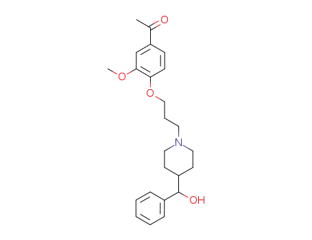 Molecular Structure of 117022-86-3 (1-(4-{3-[4-(Hydroxy-phenyl-methyl)-piperidin-1-yl]-propoxy}-3-methoxy-phenyl)-ethanone)