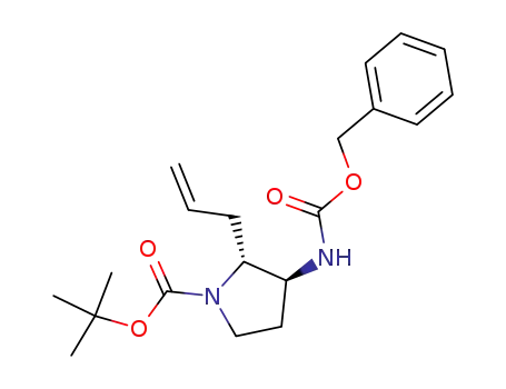 1-Pyrrolidinecarboxylic acid,
3-[[(phenylmethoxy)carbonyl]amino]-2-(2-propenyl)-, 1,1-dimethylethyl
ester, (2R,3S)-