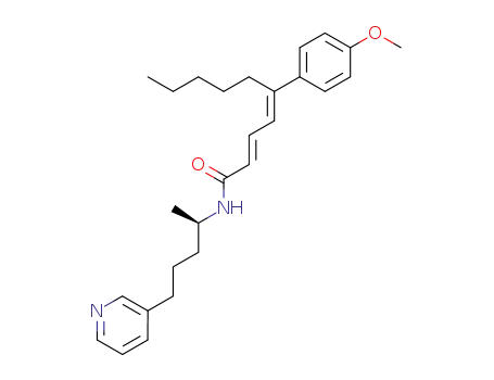 Molecular Structure of 120555-31-9 ((2E,4E)-5-(4-methoxyphenyl)-N-[(2R)-5-pyridin-3-ylpentan-2-yl]deca-2,4 -dienamide)