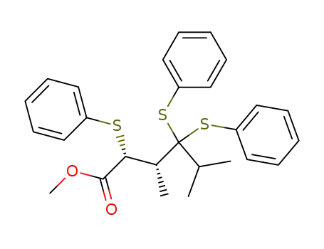 methyl (2RS,3RS)-3,5-dimethyl-2,4,4-tris(phenylthio)hexanoate