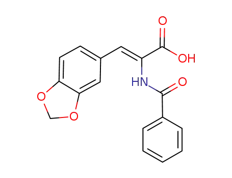 2-Propenoic acid, 3-(1,3-benzodioxol-5-yl)-2-(benzoylamino)-