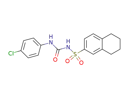 Molecular Structure of 112894-43-6 (2-Naphthalenesulfonamide,
N-[[(4-chlorophenyl)amino]carbonyl]-5,6,7,8-tetrahydro-)