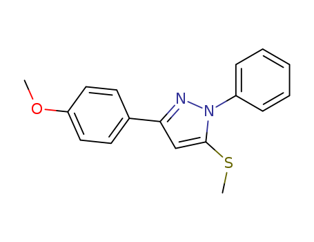 3-(4-METHOXYPHENYL)-5-METHYLTHIO-1-PHENYL-1H-PYRAZOLE
