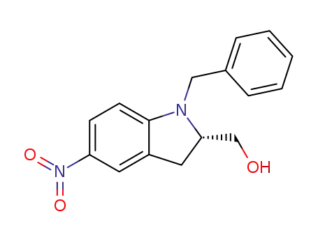 1H-Indole-2-methanol, 2,3-dihydro-5-nitro-1-(phenylmethyl)-, (2S)-