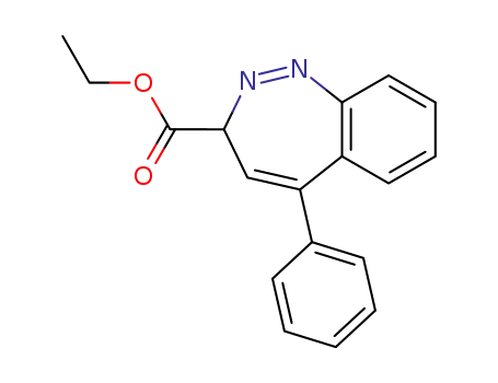 Molecular Structure of 126580-17-4 (5-Phenyl-3H-1,2-benzodiazepine-3-carboxylic acid ethyl ester)