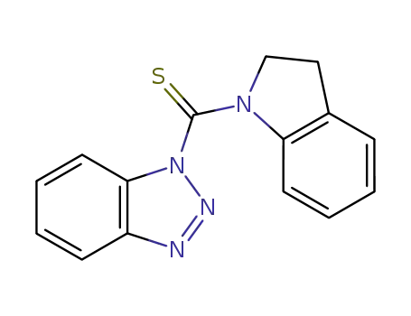 Molecular Structure of 865075-55-4 ((1H-1,2,3-benzotriazol-1-yl)(2,3-dihydro-1H-indol-1-yl)methanethione)