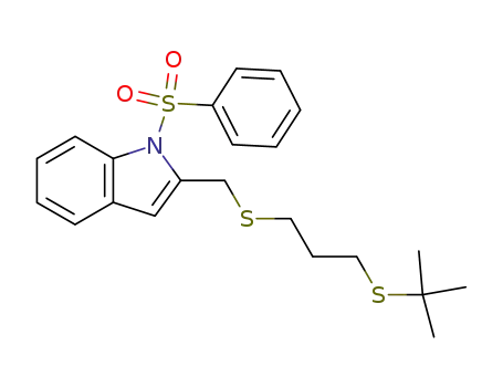 2'(3'-tert-Butylthiopropylthiomethyl)-1-(phenylsulfonyl)indole