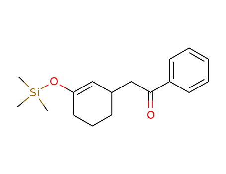 Molecular Structure of 133225-56-6 (Ethanone, 1-phenyl-2-[3-[(trimethylsilyl)oxy]-2-cyclohexen-1-yl]-)
