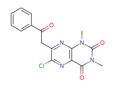 2,4(1H,3H)-Pteridinedione,
6-chloro-1,3-dimethyl-7-(2-oxo-2-phenylethyl)-