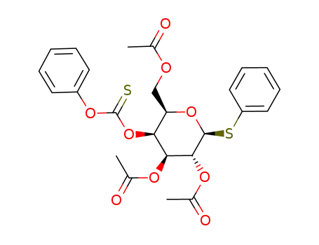 Acetic acid (2S,3R,4S,5S,6R)-3-acetoxy-6-acetoxymethyl-5-phenoxythiocarbonyloxy-2-phenylsulfanyl-tetrahydro-pyran-4-yl ester