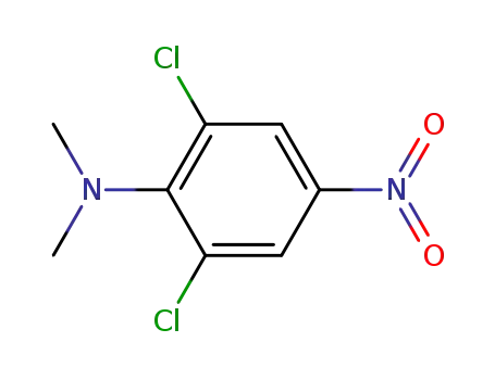 Molecular Structure of 6149-58-2 (2,6-dichloro-N,N-dimethyl-4-nitroaniline)