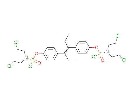 Phosphoramidochloridicacid, bis(2-chloroethyl)-, (1,2-diethyl-1,2-ethenediyl)di-4,1-phenylene ester,(E)- (9CI) cas  88181-16-2