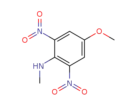 Molecular Structure of 64172-25-4 (Benzenamine, 4-methoxy-N-methyl-2,6-dinitro-)