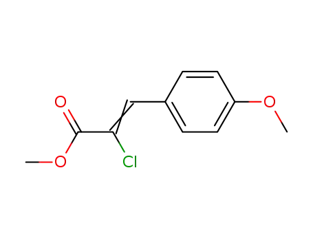 Molecular Structure of 71481-00-0 (2-Propenoic acid, 2-chloro-3-(4-methoxyphenyl)-, methyl ester, (2Z)-)
