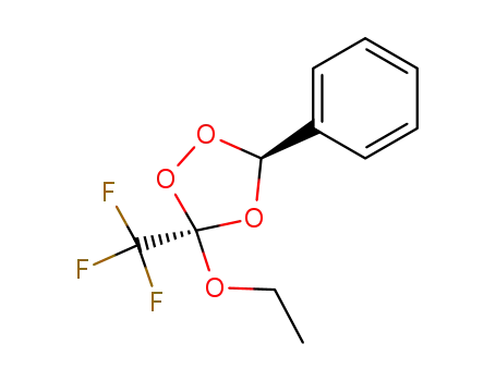 Molecular Structure of 140928-40-1 (1,2,4-Trioxolane, 3-ethoxy-5-phenyl-3-(trifluoromethyl)-, cis-)