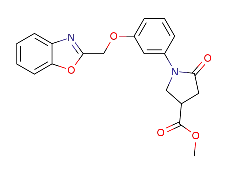 3-Pyrrolidinecarboxylic acid,
1-[3-(2-benzoxazolylmethoxy)phenyl]-5-oxo-, methyl ester