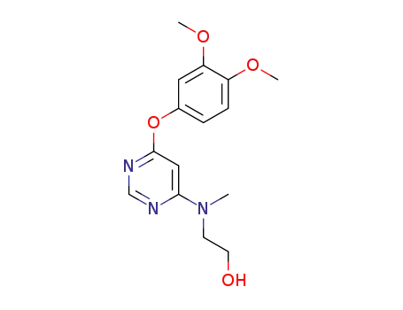 Molecular Structure of 869639-16-7 (2-{[6-(3,4-dimethoxyphenoxy)pyrimidin-4-yl]methylamino}ethanol)