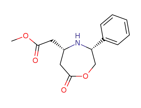 ((3R,5S)-7-Oxo-3-phenyl-[1,4]oxazepan-5-yl)-acetic acid methyl ester