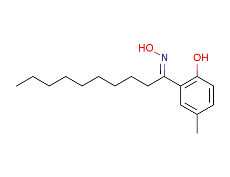 Molecular Structure of 103582-40-7 (1-Decanone, 1-(2-hydroxy-5-methylphenyl)-, oxime, (E)-)